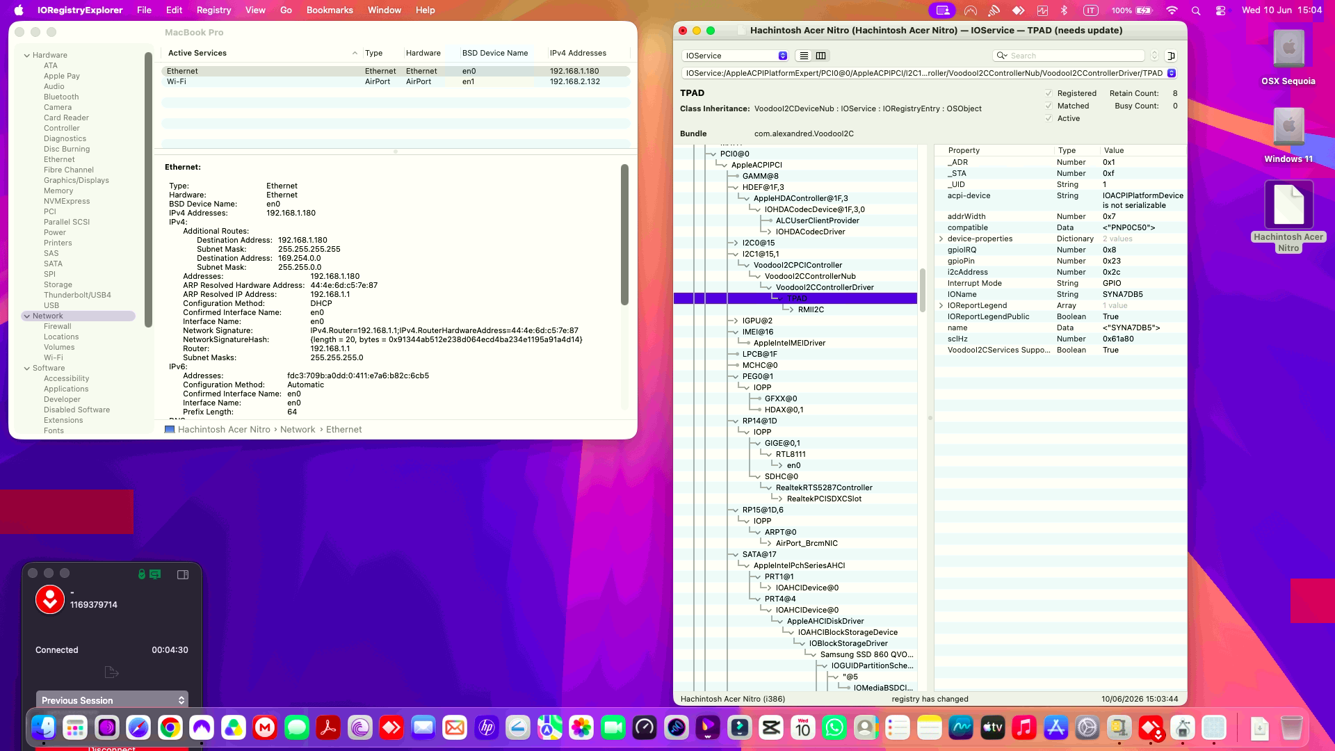 Acer Nitro 5 AN515 52 79ML 2nd [CoffeeLake   Intel UHD 630 + I2C]   OpenCore 8